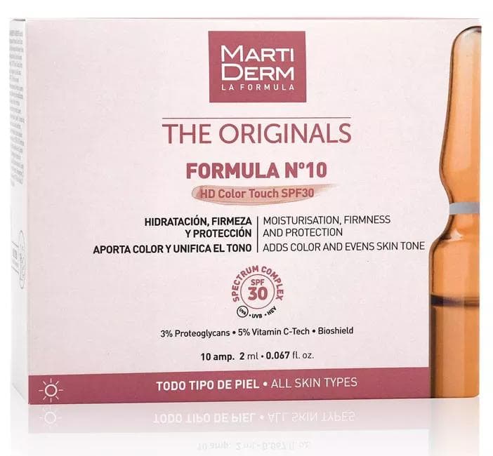 MartiDerm The Originals Formula Nº10 HD Color Touch SPF30 10 ampollas