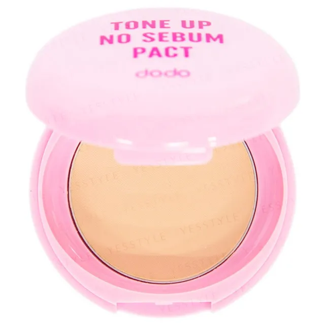 dodo - Tone Up No Sebum Pact 02 Peach Beige