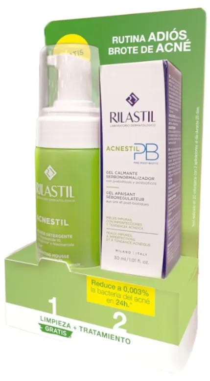 Rilastil Acnestil PB Gel-Sérum Seborregulador 30 ml + Mousse Limpiadora 165 ml