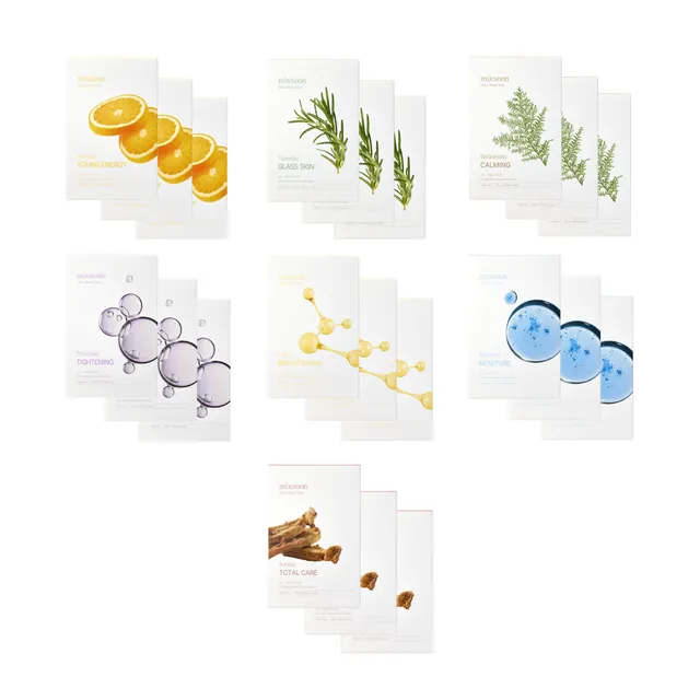 mixsoon - Daily Mask Pack 30 Sheets Bundle Set - 7 Types