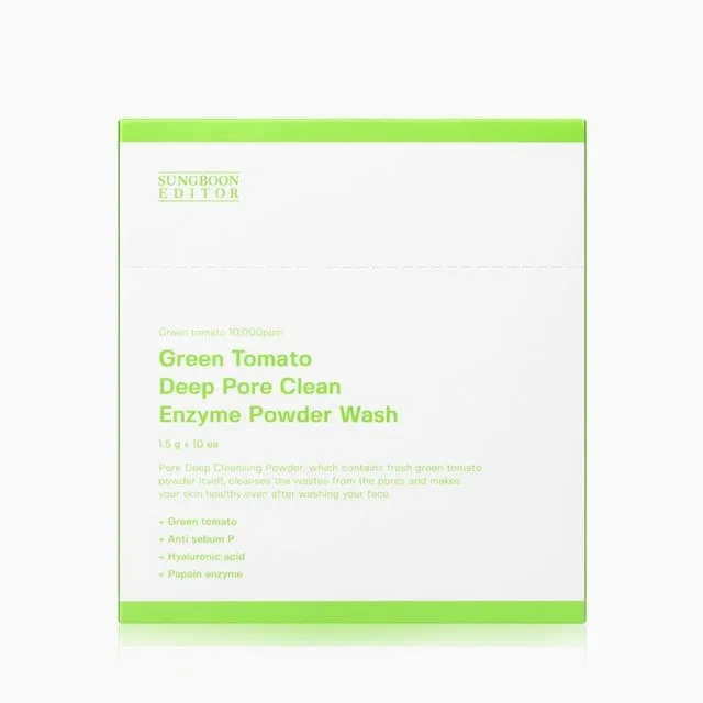 SUNGBOON EDITOR - Green Tomato Deep Pore Clean Enzyme Powder Wash Travel Set