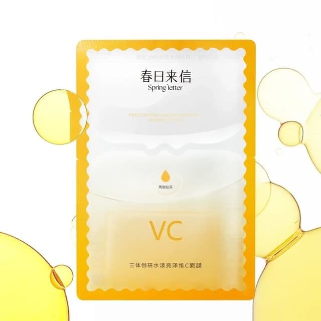 Spring letter - Moisturizing And Brightening Vitamin C Mask (1pc)
