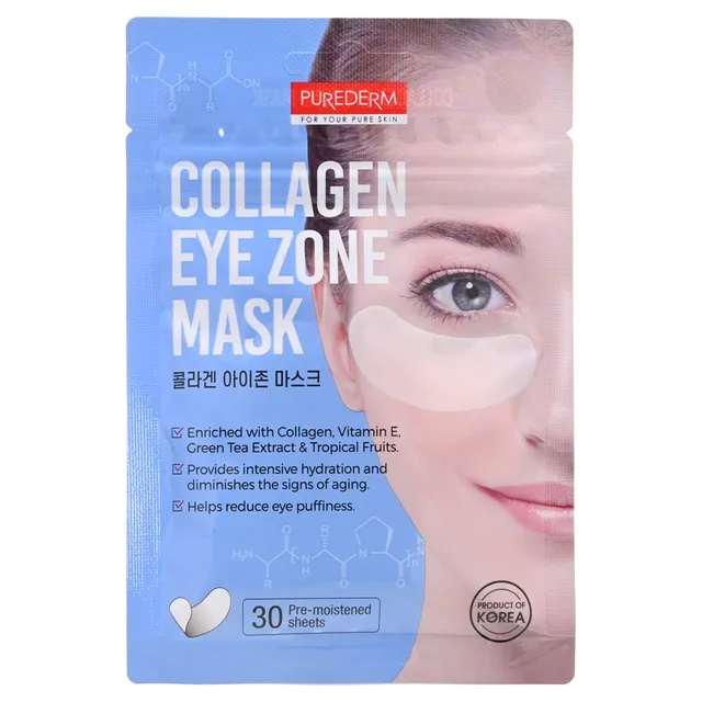 PUREDERM - Mascarilla de colágeno para la zona de los ojos Collagen Eye Zone Mask 30 uds.
