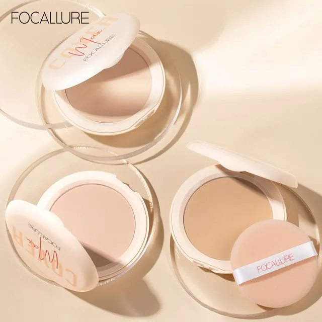 FOCALLURE - Covermax Two-way-cake Pressed Powder - 3 Colors