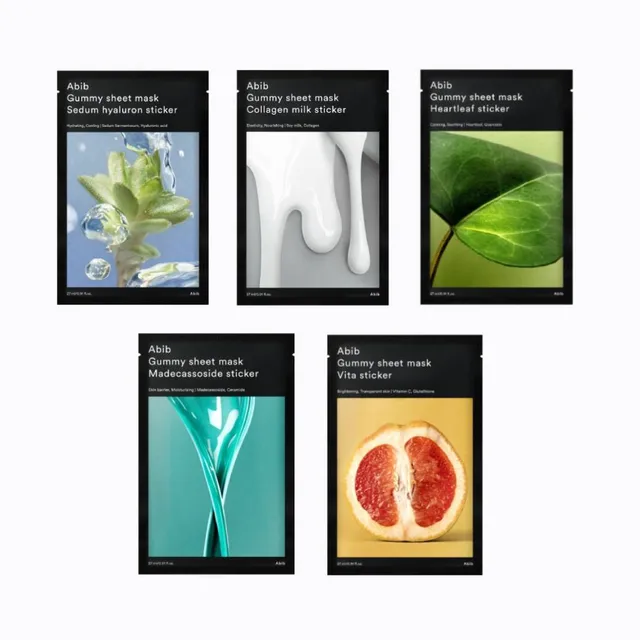 Abib - Mascarillas Faciales Gummy Sheet Mask - 5 Tipos