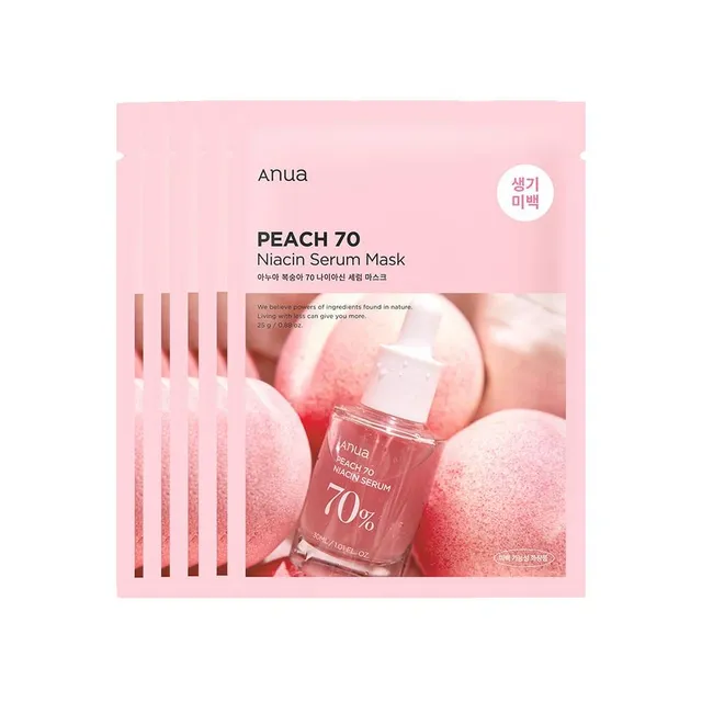 Anua - Set de Mascarillas Faciales Peach 70 Niacin Serum Mask Bundle Set