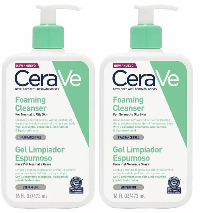 Cerave Gel Limpiador Espumoso 2 uds x 473ml
