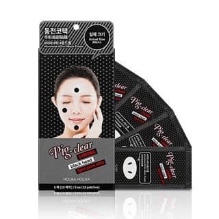 HOLIKA HOLIKA - Tiras para Poros Pig-Clear Strong Black Head Spot Pore Stripe 6uds