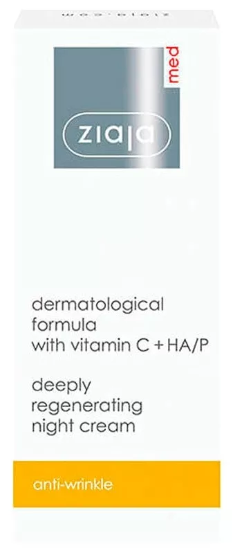 Ziaja Med Crema de Noche Antiarrugas y Regeneradora Vitamina C y HA/P 50ml