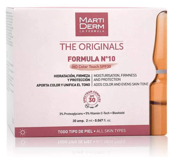 MartiDerm The Originals Formula Nº10 HD Color Touch SPF30 30 ampollas