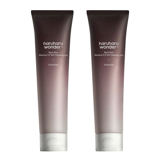 haruharu wonder - Set de Limpiador Facial Black Rice Moisture 5.5 Soft Cleansing Gel Bundle Set