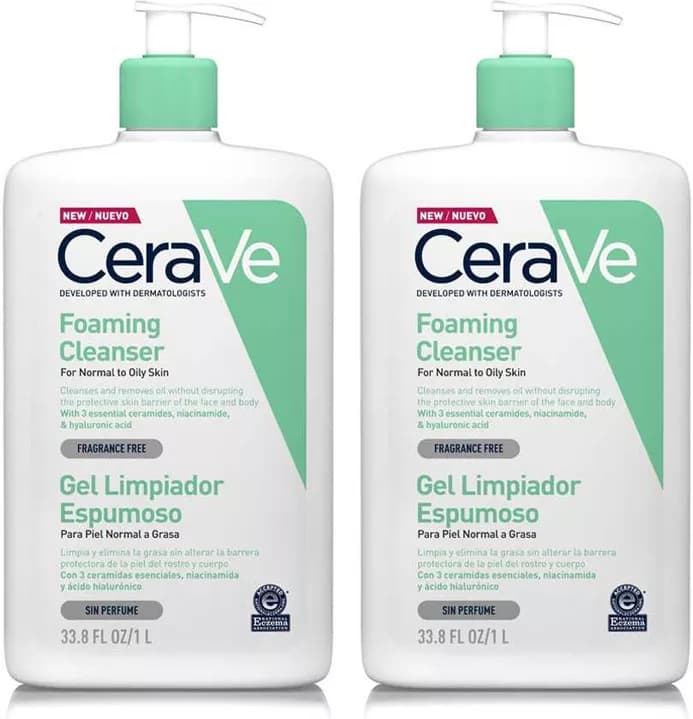 Cerave Gel Limpiador Espumoso 2x1 Litro