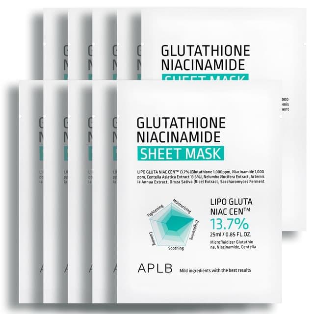 APLB - Mascarilla Niacinamida Glutathione Niacinamide Sheet Mask Set