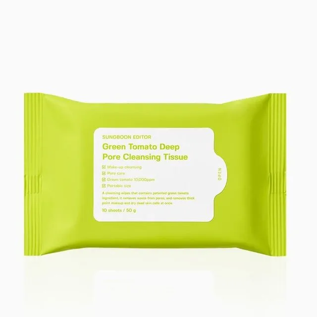 SUNGBOON EDITOR - Green Tomato Deep Pore Cleansing Tissue