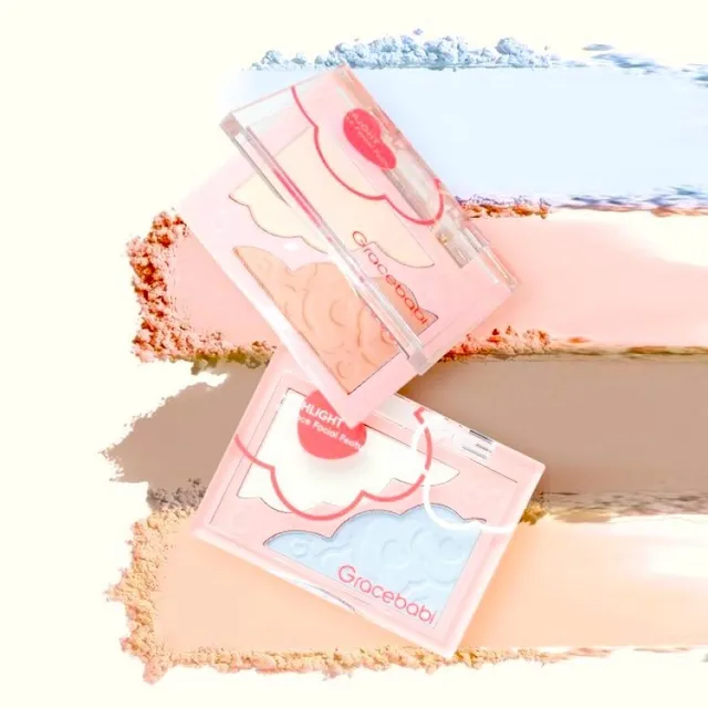 Gracebabi - 2 Color Highlighter Palette - 3 Colors